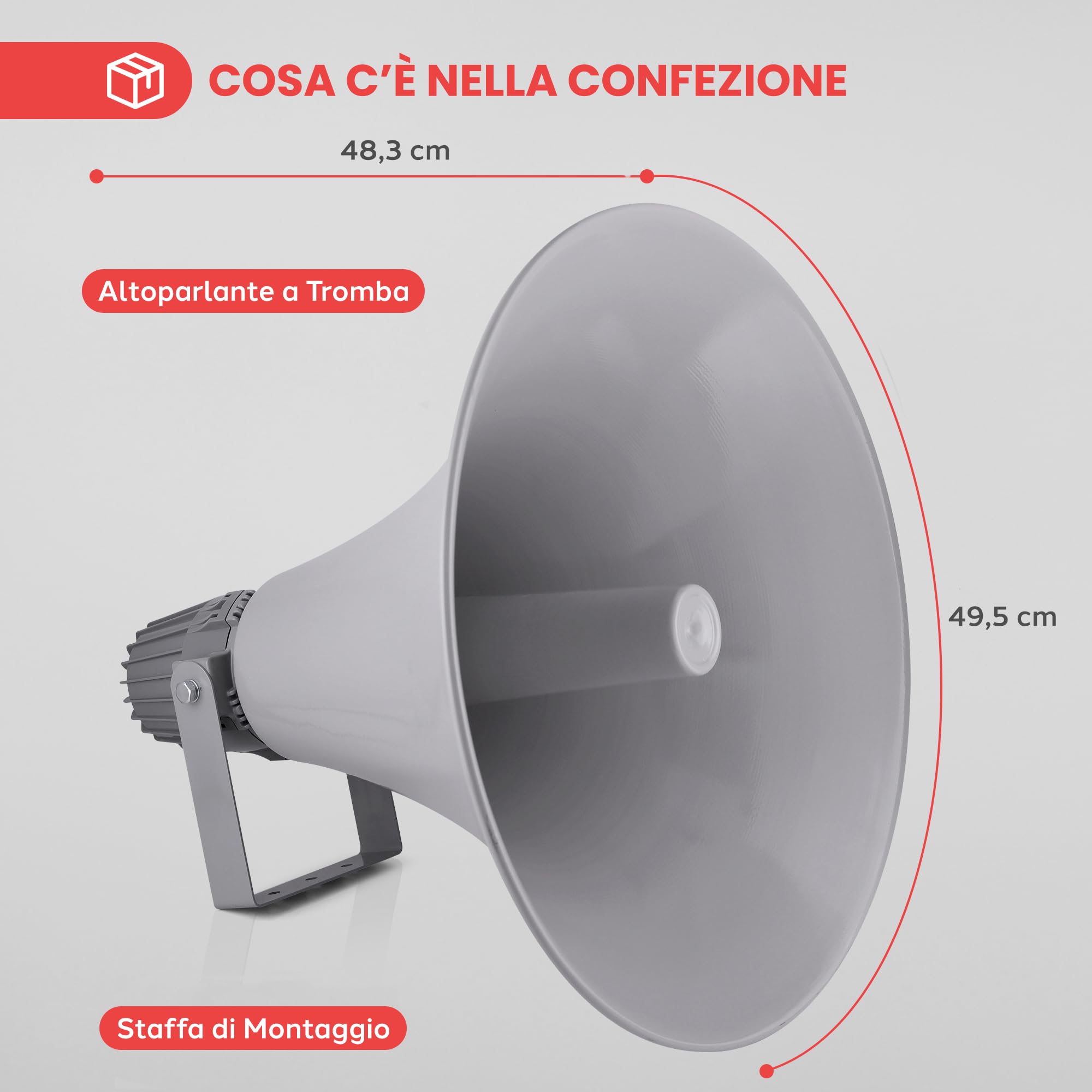 Pyle Cassa Audio Altoparlante PA 50 cm 100 W 400Hz-5KHz 16 Ohm 70V/100V