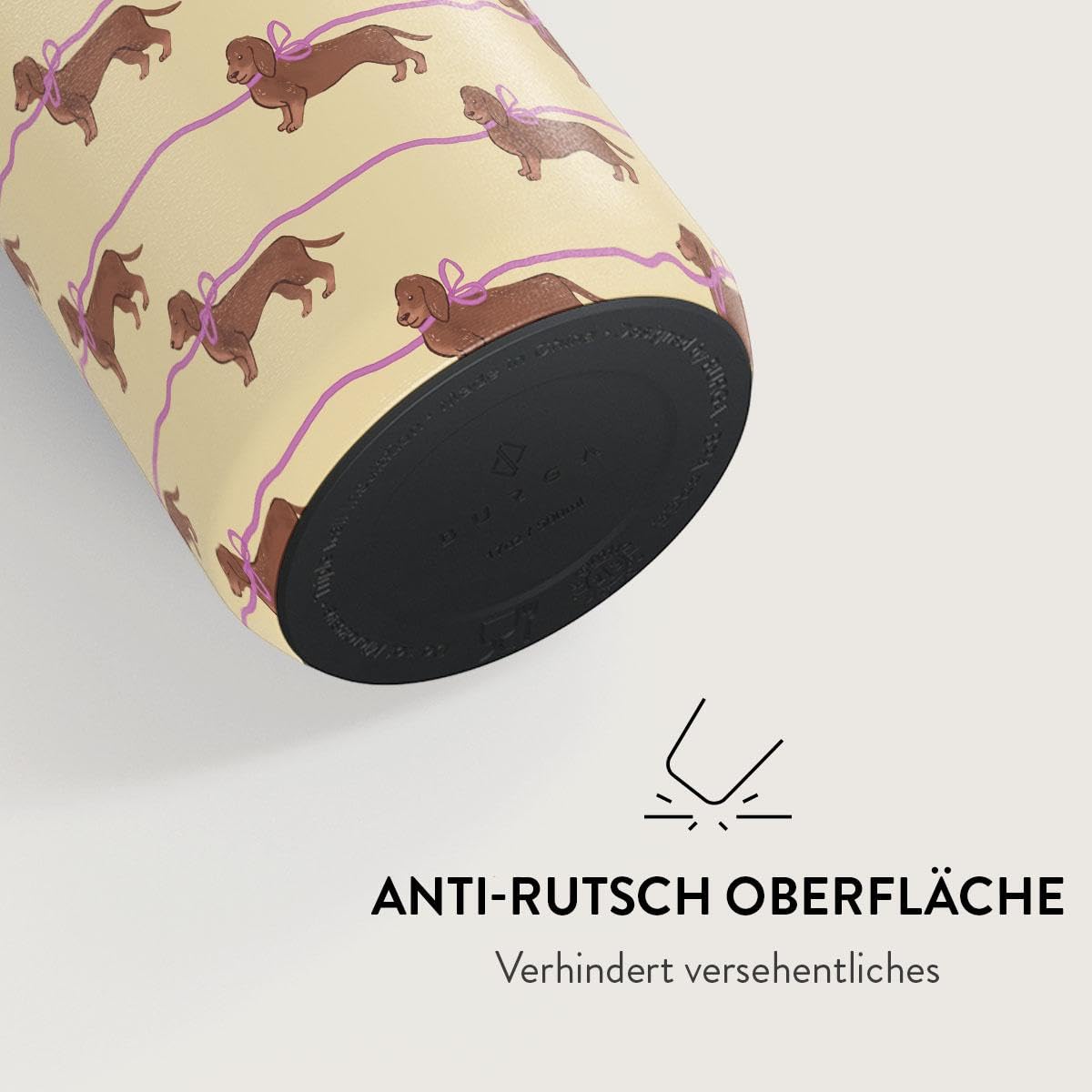 BURGA 500 ml Wasserflasche – Isolierte Edelstahlflasche, hält Getränke 24 Stunden heiß & kalt, auslaufsicher, BPA-frei, passt in Becherhalter, wiederverwendbare Wasserflasche