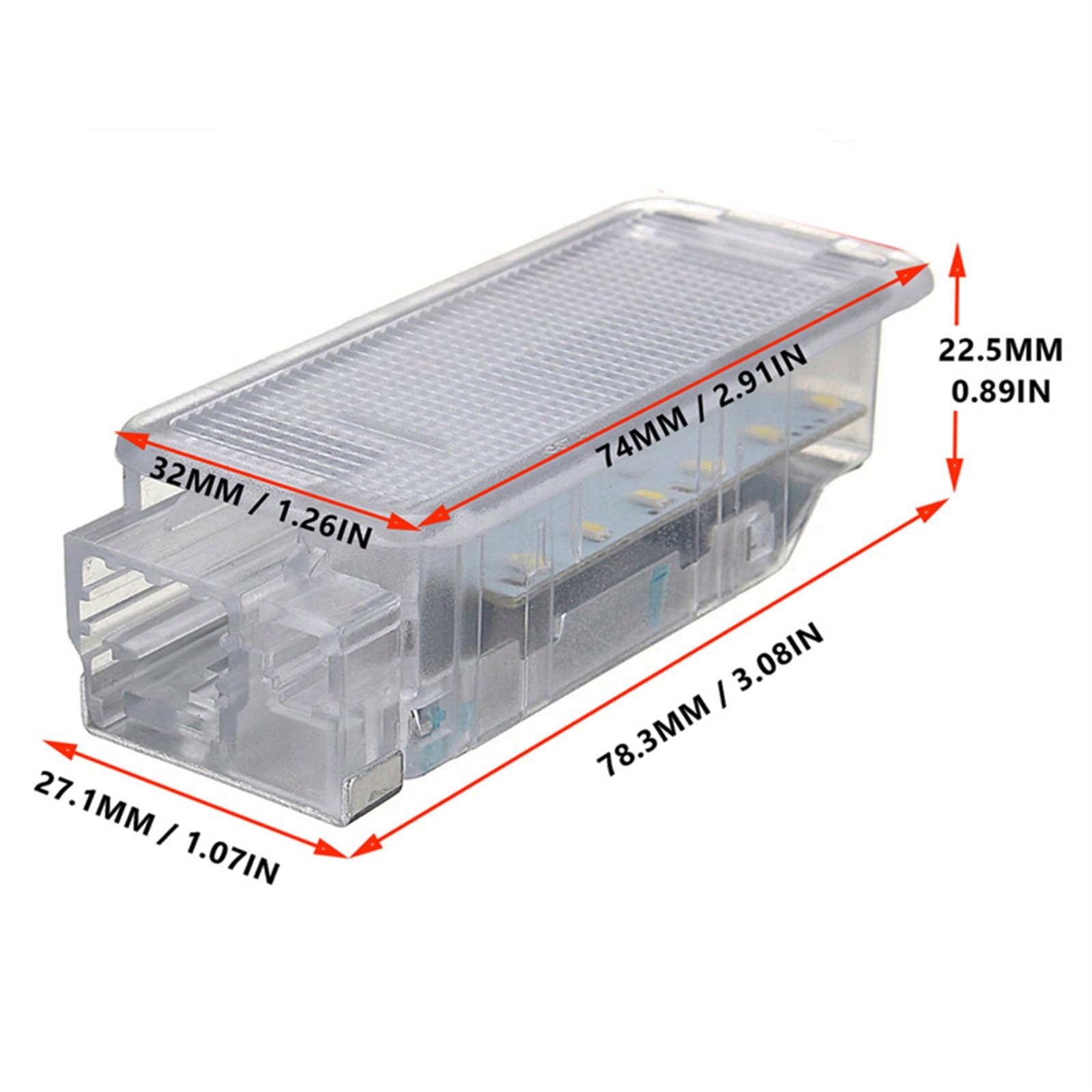 2x, for Peugeot, 1007 206 207 306 307 308 3008 406 407 5008 607 806 LED vano piedi bagagliaio bagagliaio luce interna vano portaoggetti lampade for porte Luci per vano piedi auto