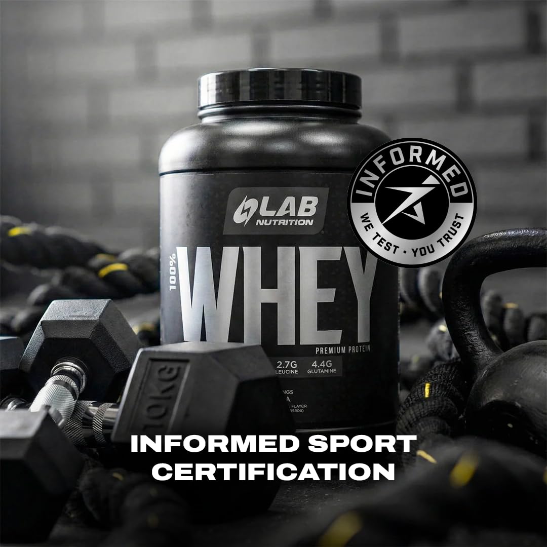 Lab Nutrition Premium, 100% Whey Protein Powder, Build muscl, Gluten Free, 25 g Protein, Delicious Vainilla Flavor, 5.7 Lbs - 74 Servings. — Amazon image 5