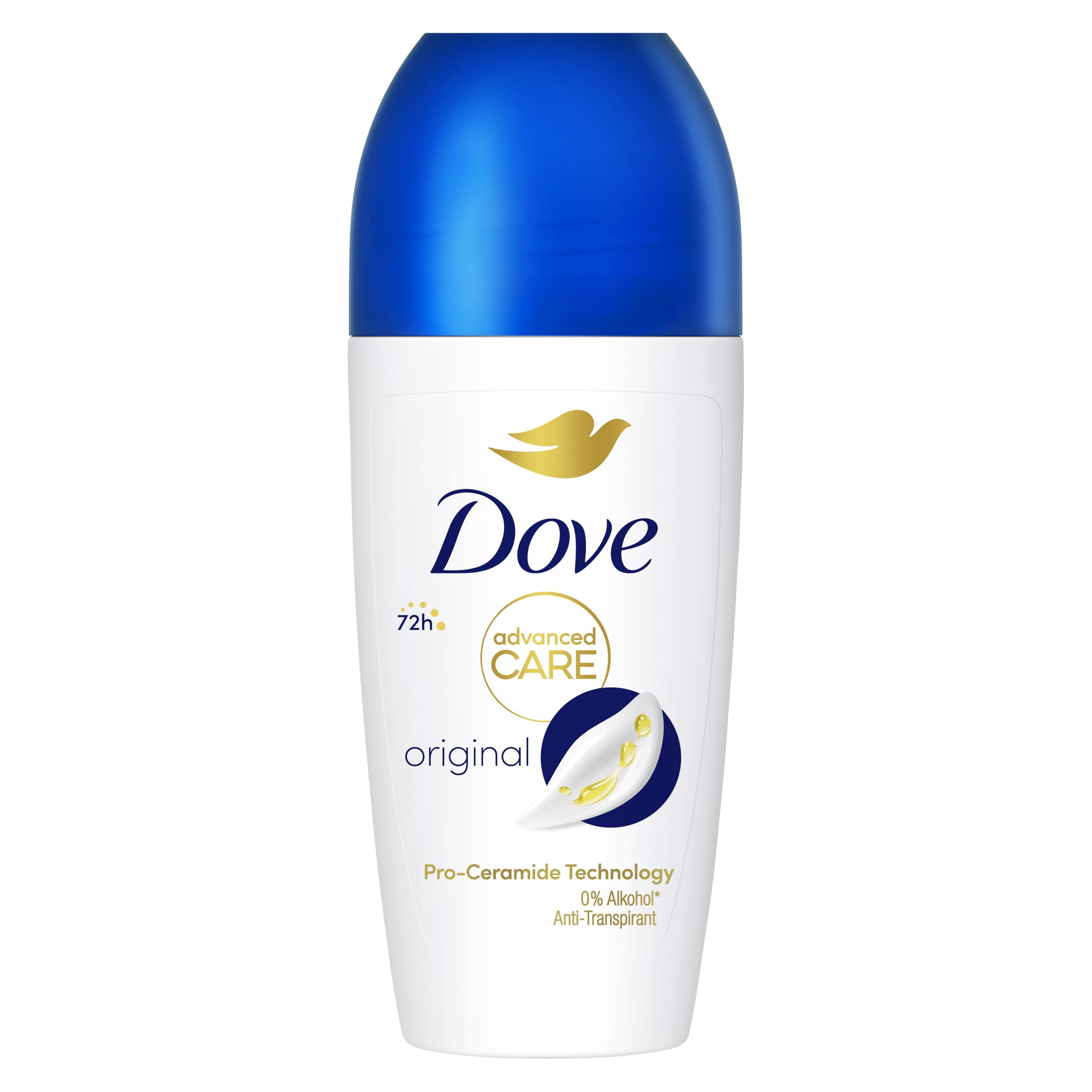 DoveAdvanced Care Original Anti-perspirant Deodorant pack of 6 with Triple Moisturising technology roll-on for 48 hours of protection 50 ml