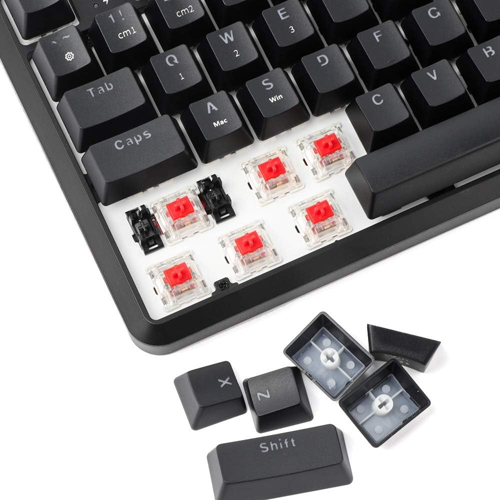 Exclusive Discount 50% Price EPOMAKER K870T 87 Keys Bluetooth Wired/Wireless Mechanical Keyboard with RGB Backlit, Type C Cable, 2000mAh Battery, NKRO for Gamer (Red Switch, Black)