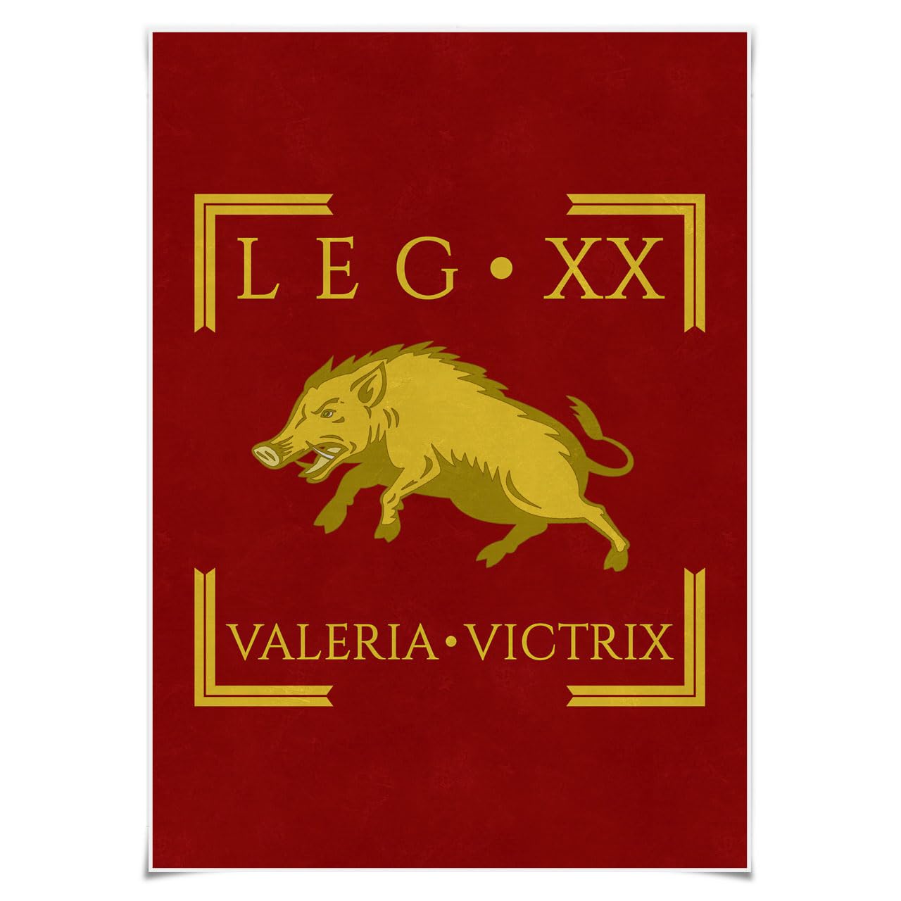 Nice Captain Legio Xx Valeria Victrix Imperial Roman Army Vexillum Poster 70Cm X50cm Roman Legions Standard Flag Canvas Poster (Legio Xx Valeria Victrix)