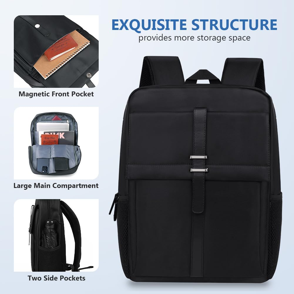Aucuu Sac à Dos Homme Travail, Sac a Dos PC Portable 15,6 Pouces,Mise à niveau,Sacs a Dos Ordi Portable Imperméable Grande Capacité, Sacs a Dos Homme Ordinateur pour Voyage d'affaires Loisirs Scolaire