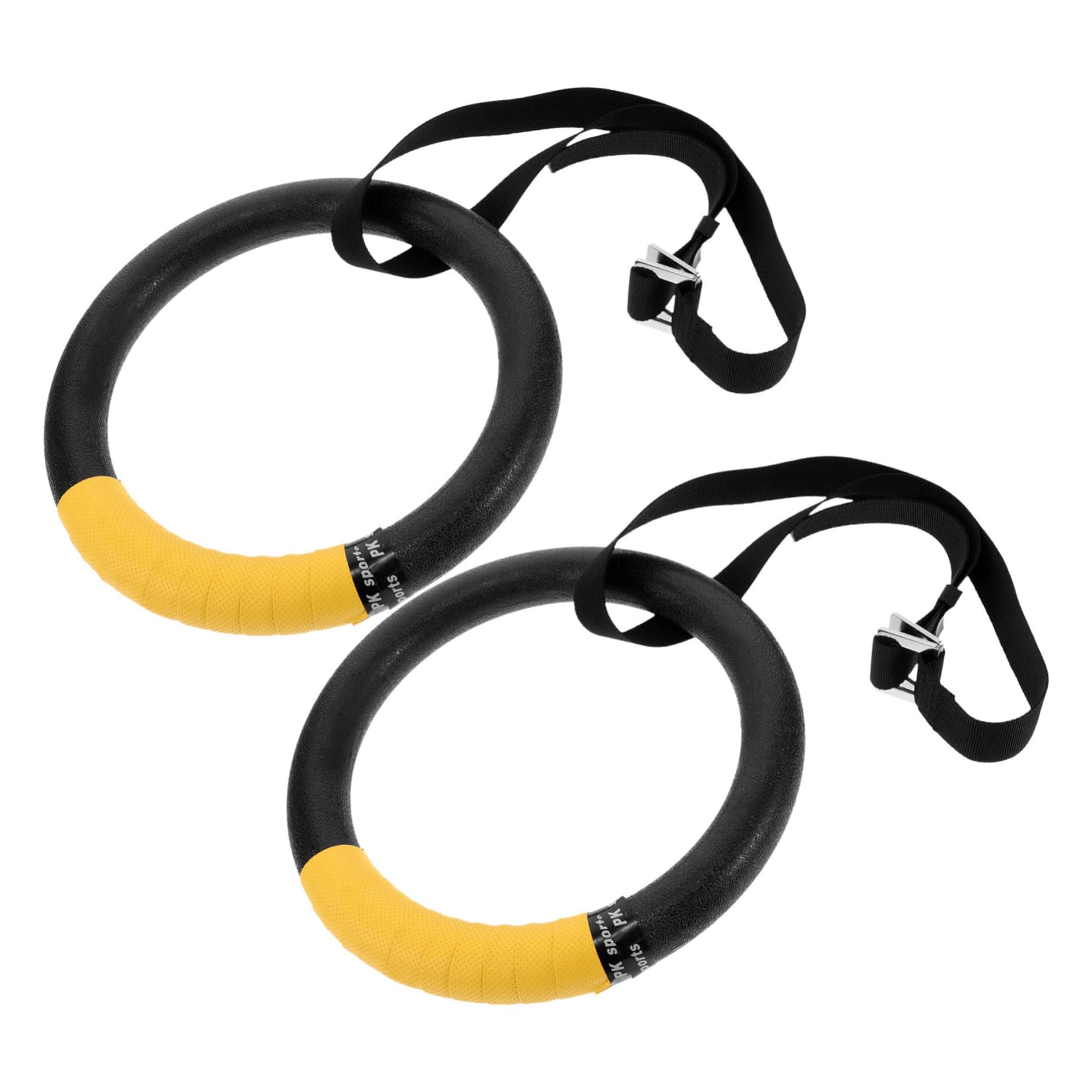 Abaodam Anelli da Ginnastica per Trazioni in Casa, in Abs Nero, Facile Installazione, Peso Massimo Supportato 250kg, per Allenamento Versatile Indoor
