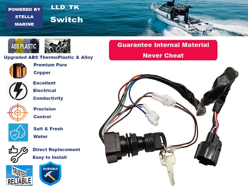 Ignition Key Switch 37110-93J11 37110-93J12 37110-93J00 37110-93J01 37110-93J02 Replacement for Suzuki Outboard