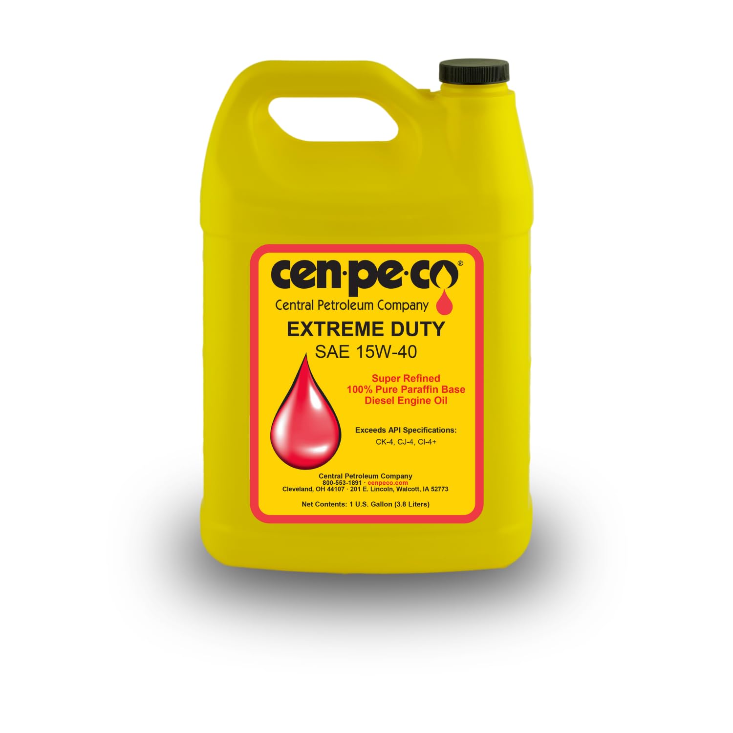 Cen-Pe-Co SAE 15W40 Extreme Duty Diesel Performance Engine Oil | Super Refined | 100% Pure Paraffin Based | Diesel Pick Up Trucks, Agriculture,
