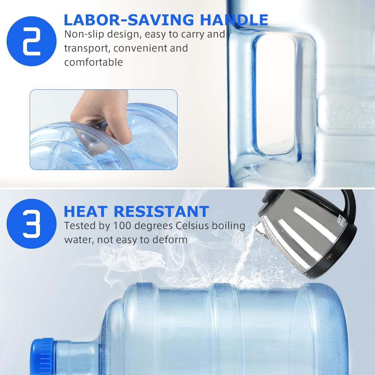 5l waterfles, met schroefdop, herbruikbare watercontainer met 5l waterfles, met schroefdop, herbruikbare watercontainer met