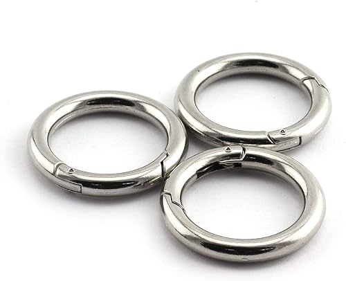 Miniatura 2 de 6 ganchos redondos de resorte de 1.378 in, accesorios de bricolaje para bolso de mano, correa de hombro, llaveros, hebilla, círculo de aleación de