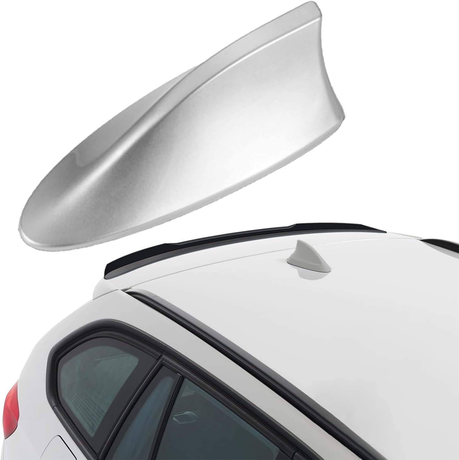 Antenna A Pinna Di Squalo Per Opel Crossland X 2017-2024 – Adesiva Impermeabile Per Segnale AM/FM, Nero
