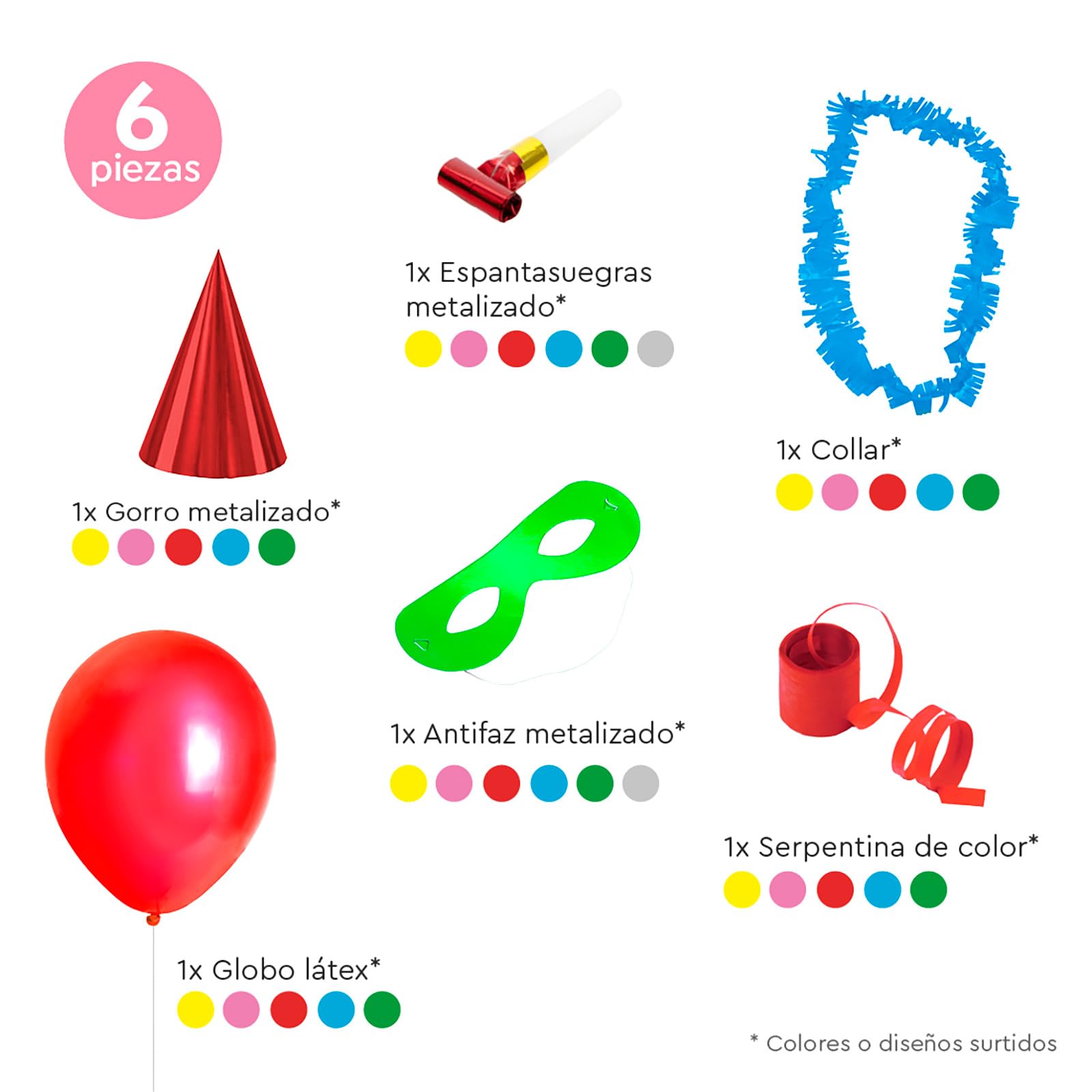 OH YEAH - 48 Sacchetti di Cotillon 6 Pezzi - Borsa Accessori Festa Crush Capodanno - Capodanno - Cotillon Fine Anno - Festa di fine anno - Decorazione Festa - Accessori Capodanno - DESIGN UNICO