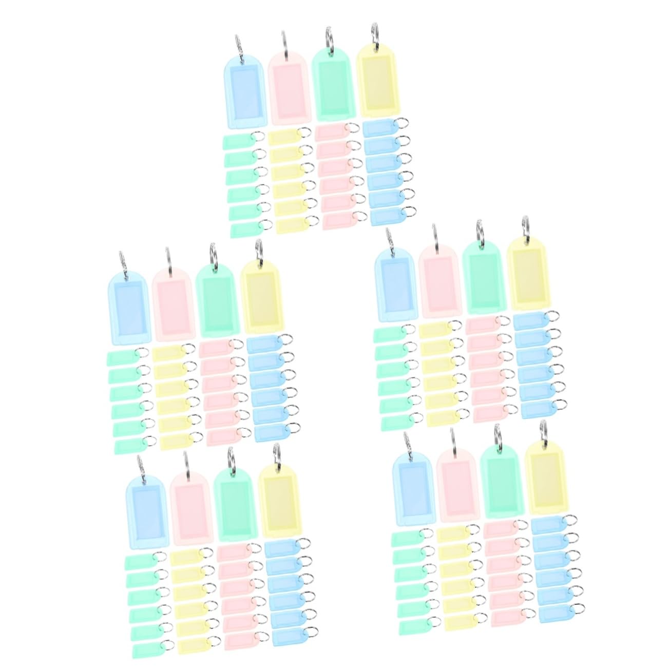 BESPORTBLE 5 Set Etichette Portachiavi Compatte Adesivi Colorati Per Valigie Etichette Per Bagagli Personalizzate Con Accessori Cinghie Per Bagagli Etichette Per Valigie 40 pezzi*5