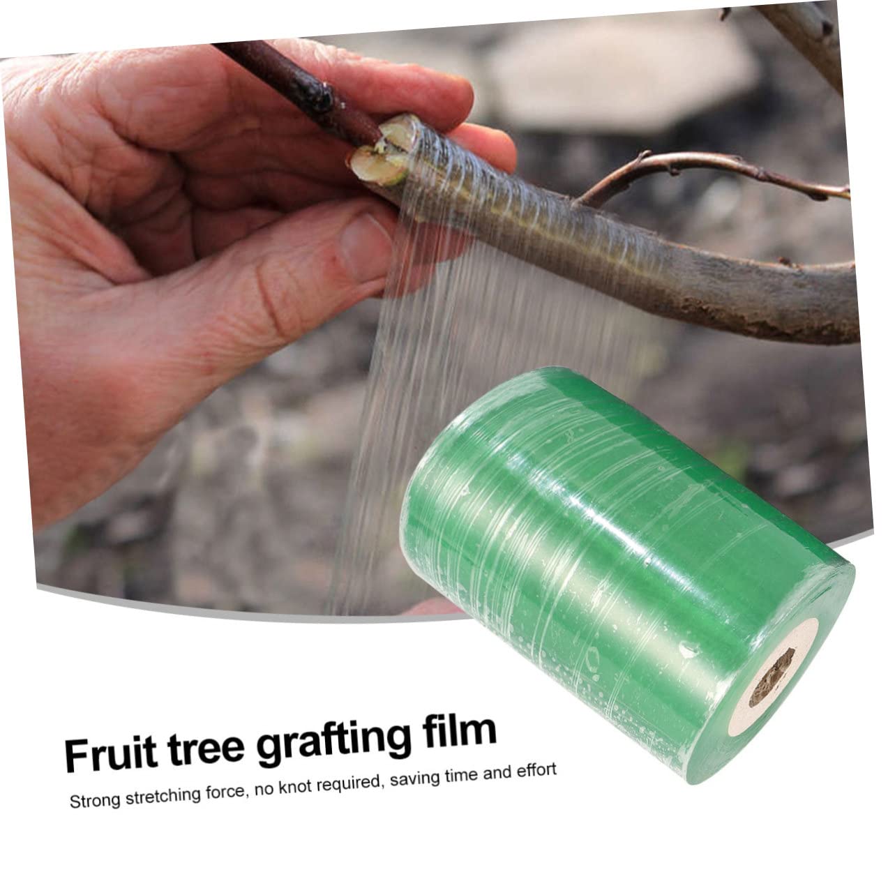PVC Fruitboomentape Flexibele Plant Zelfklevende Speciale Ge?nte Wikkelfolie, Uitstekende Treksterkte Prestaties, Snoeischaar Engraft Tuinieren Tool 2CM * 100M