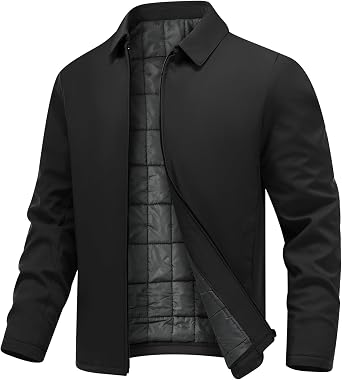 Allthemen Mens Casual Winter Warm Jacket Lapel Zipper Thick Coat