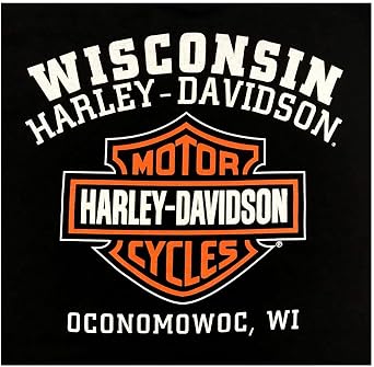 Harley-Davidson Men's Custom Freedom Short Sleeve Crew Neck Tee - Black