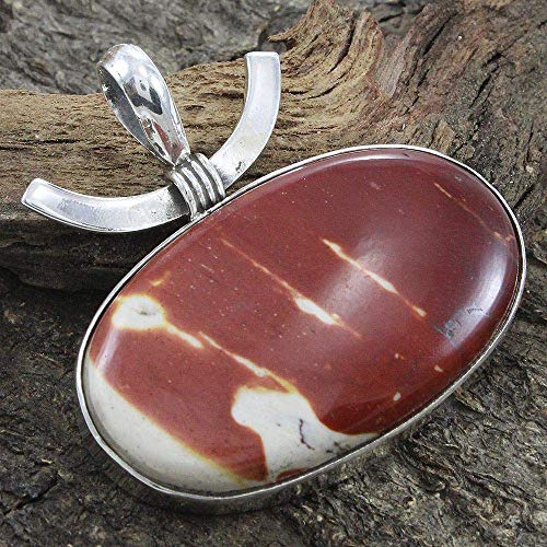 925 Sterling silver pendant oval shape red jasper stone handmade jewelry lovely pendant design valentine gift for wife
