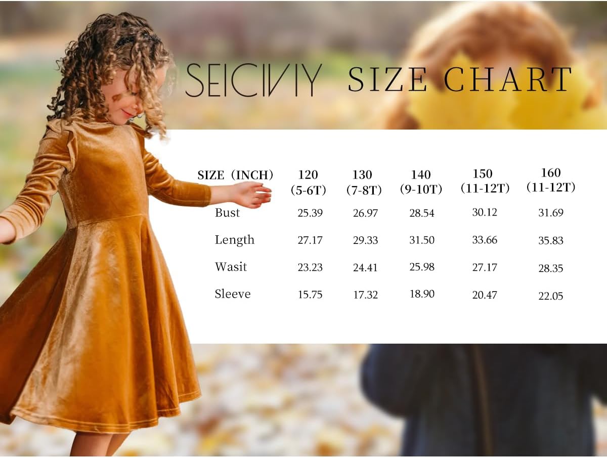 Girls Velvet Dress Ruffled Long Sleeve Casual Spring Fall Dress Princess Christmas Party Dress Winter Outfits - Image 6