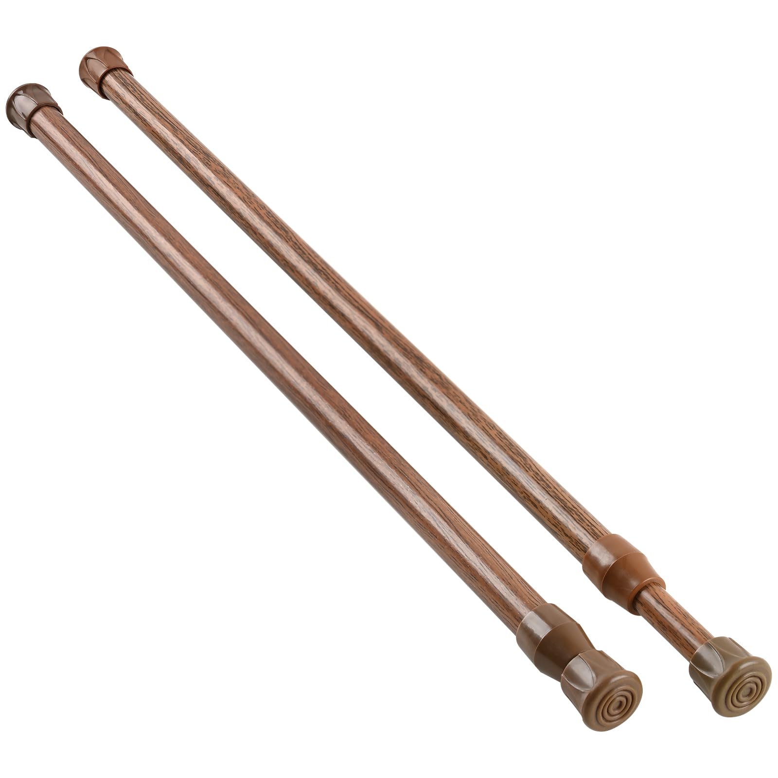 KXLife Tension Curtain Rod No Drill 16-28", Adjustable Spring Rod, 2Pcs