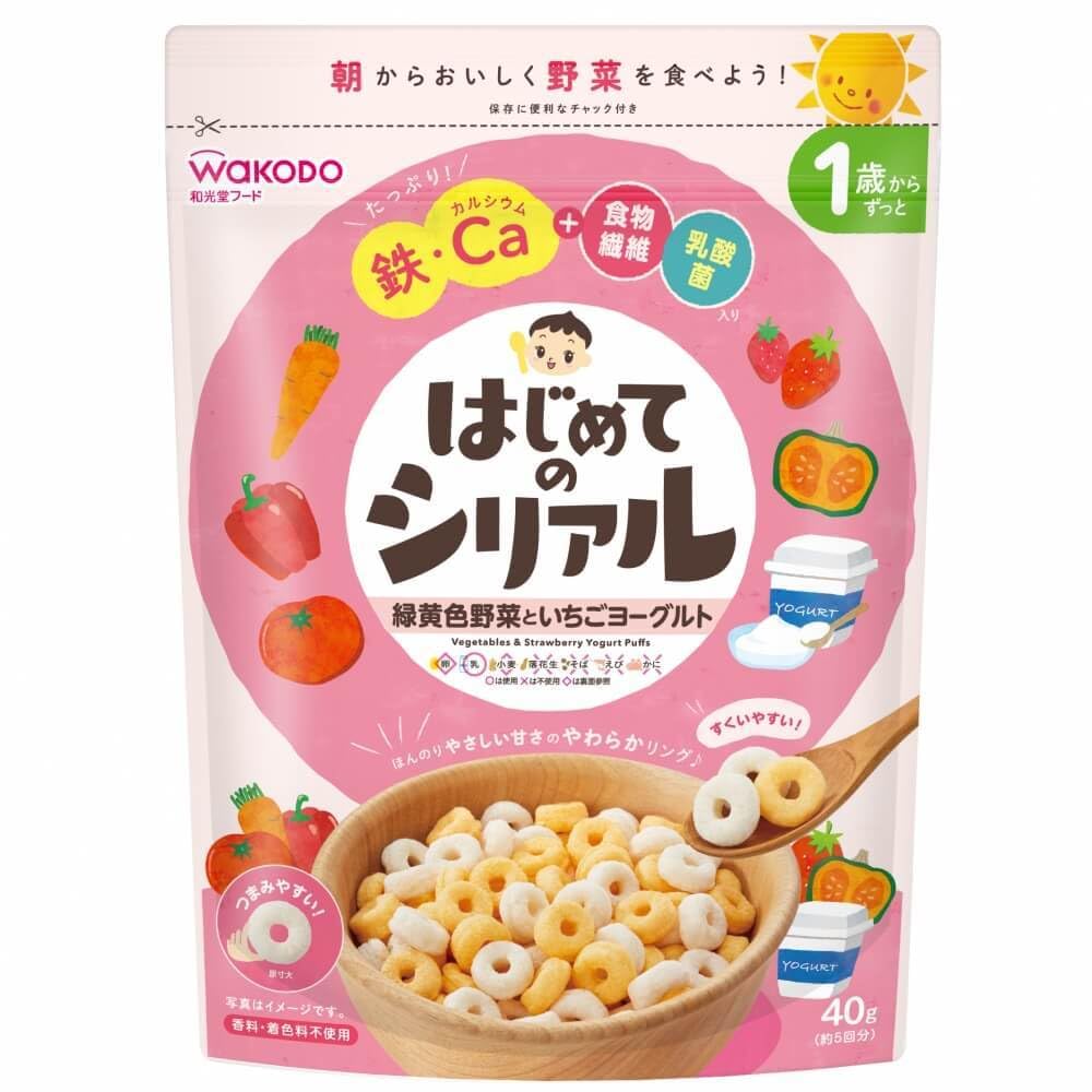 和光堂 はじめてのシリアル 緑黄色野菜といちごヨーグルト 40g