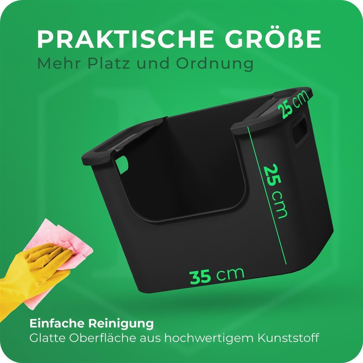 Novaliv 6x Aufbewahrungsbox Bad Organizer Kleiderschrank Schubladen Ordnungssystem Schwarz Wohnmobil Schrank Organizer Box Badezimmer organizer & Kleiderschrank organizer & geeignet als Schubladenbox