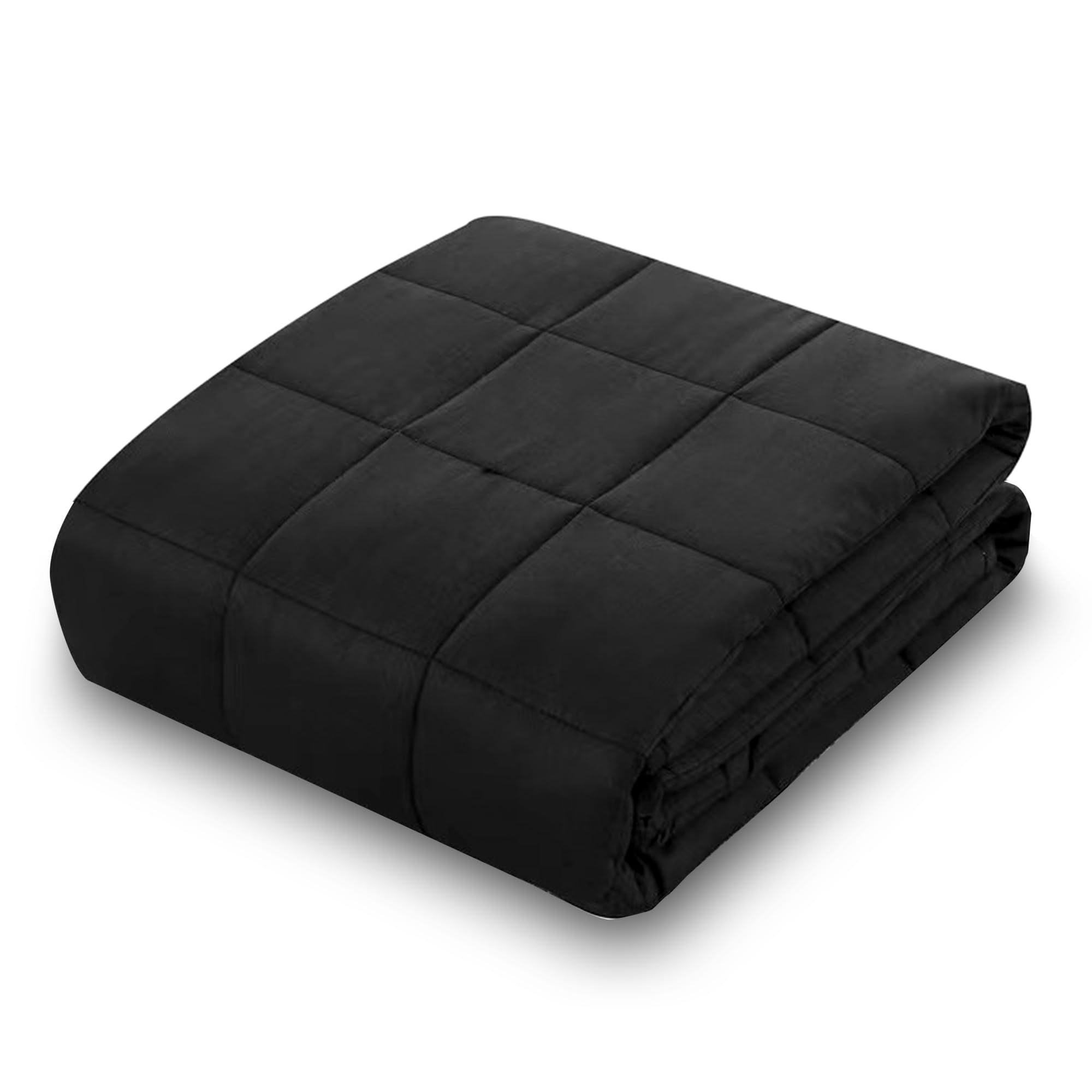 Vonia Manta con Peso 7 kg - 150 x 200 cm - Manta Lastrada Relajante y calmante - Manta Terapéutica Antiestrés - Weighted Blanket para Adultos - Negro