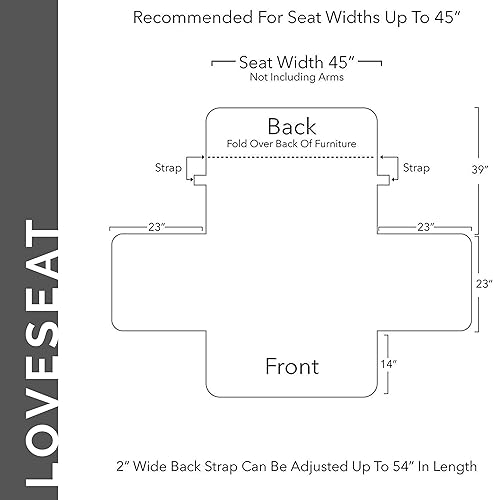 Miniatura 2 de Elegant Comfort Bloomingdale - Protectores acolchados para muebles, fundas reversibles de diseño sólido e impreso con correas elásticas y bolsillos