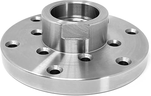 Miniatura 6 de M5107 Placa frontal de torno de madera de acero de 4 pulgadas (12 agujeros) 1-1/4 "x 8tpi roscada, con 2 tornillos de bloqueo