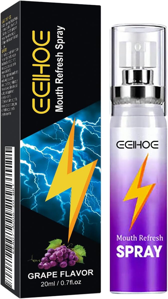 Fresh Breath Spray 20ml, Natural Mint Mouth Spray for Instant Bad Breath Relief, Peppermint Oral Care Mist for Men and Women, Portable Freshener for On-the-Go Oral Hygiene and Confidence Boost