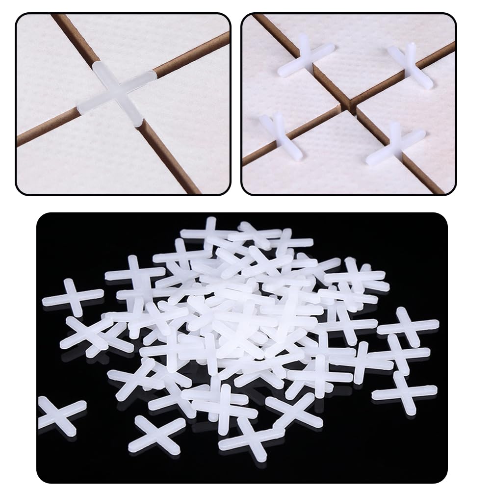480PCS 1/12 Inch 2mm PE Plastic Tile Spacers Precise Spacing Alignment Installation Tool Cross Slab Spacers Tile Gasket for Floor Wall Tiling - Image 3