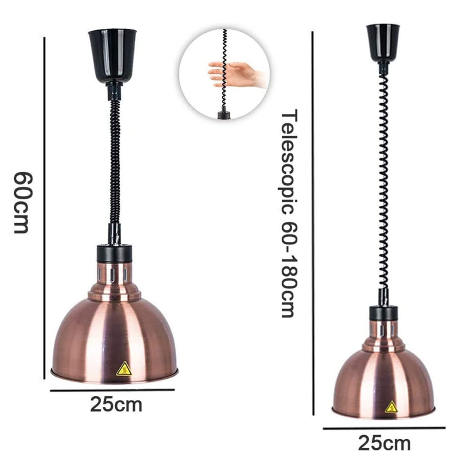 Komercyjny podgrzewacz żywności Lampa grzewcza do żywności w formie bufetu Lampy kuchenne Lampy grzewcze Żarówki do podgrzewania żywności Żarówki 250 W,A