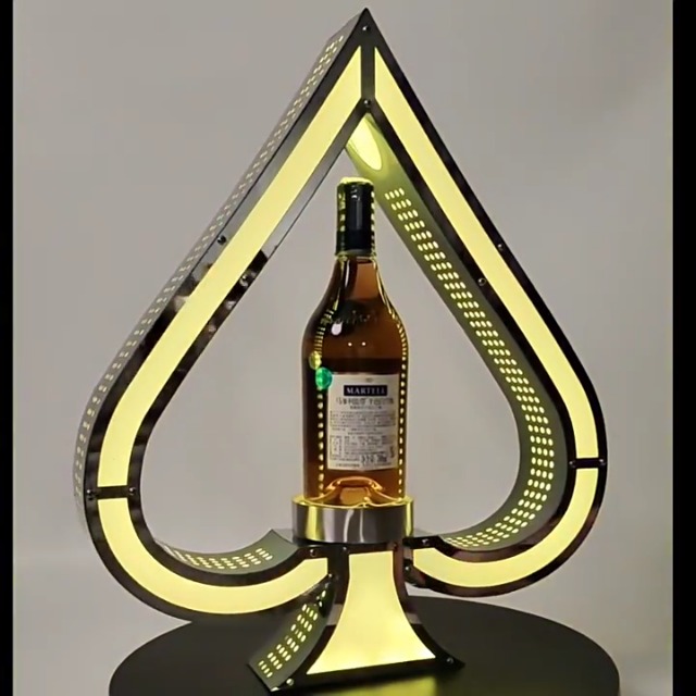 Soporte LED para botellas, multicolor, base acrílica miniatura 7