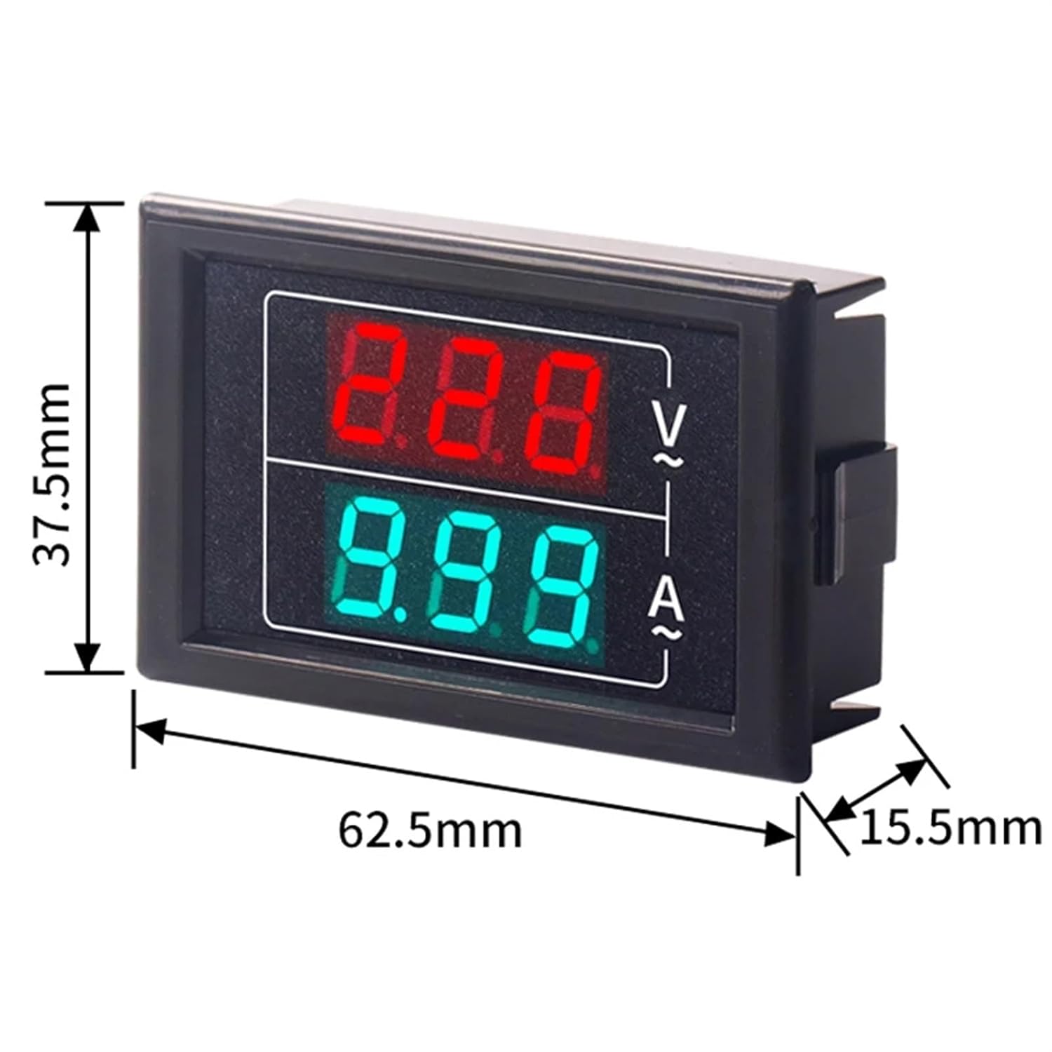 AC50-500V 220V Dual Display Voltage Current Meter Detector Meter Amperimetro LED Voltmeter Ammeter Electrical Instrument