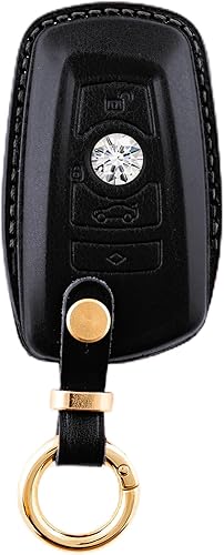 T&T GADGETS Funda protectora de cuero para llaves de automóvil, protección completa, compatible con BMW 2 5 6 7 Series X1 X2 X3 X5 X6 GT