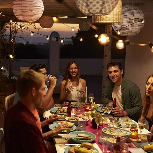 Miniatura 4 de Guirnalda de luces LED Globe G40 para exteriores, luces de patio de 40 pies con 25+3 bombillas de vidrio (1 W, 2700 k), luces colgantes comerciales