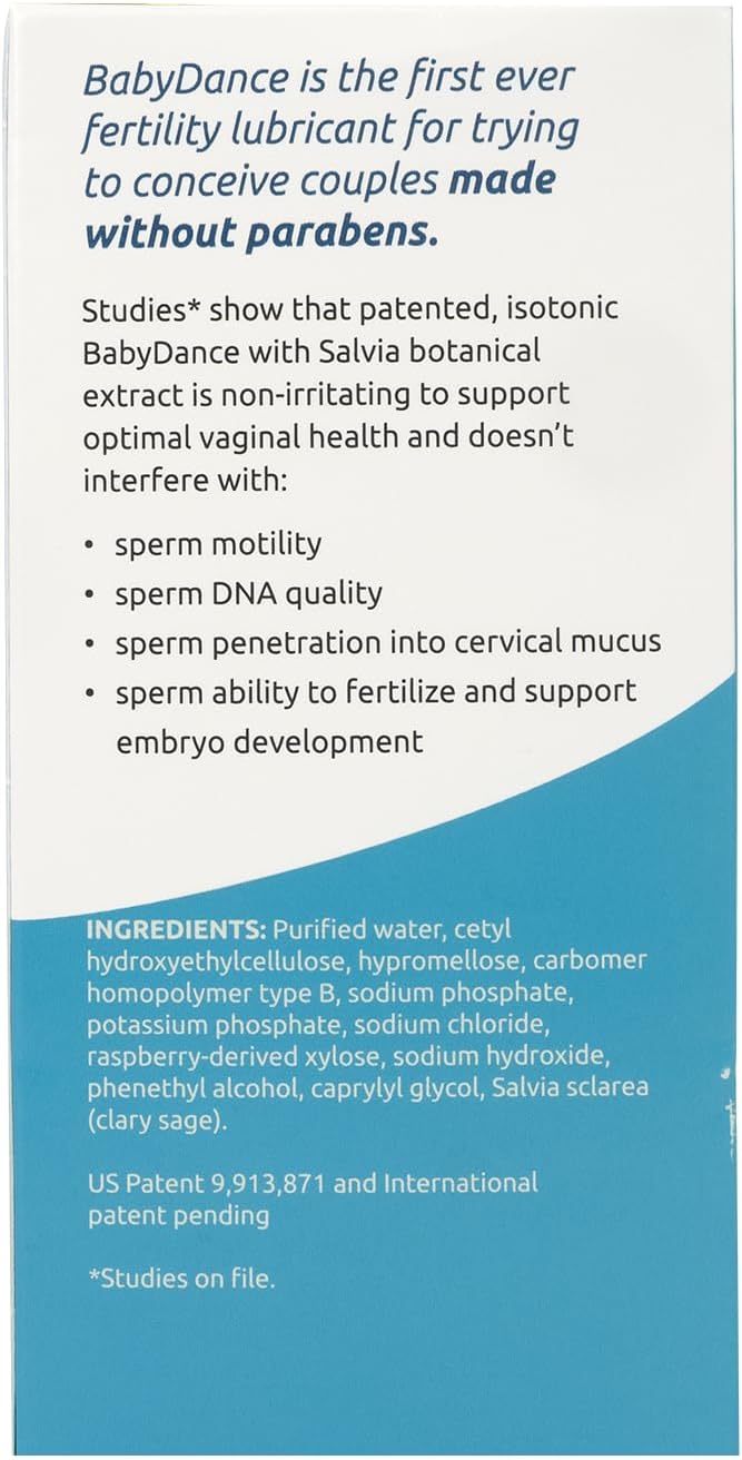 Fairhaven Health BabyDance Fertility Lubricant with 10 Single Use Applicators | for Men and Women Trying to Get Pregnant | Water Based Personal Lube | Made Without Parabens | 40 Grams