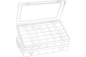2 Pack 36 Clear Plastic Storage Containers with Lid
