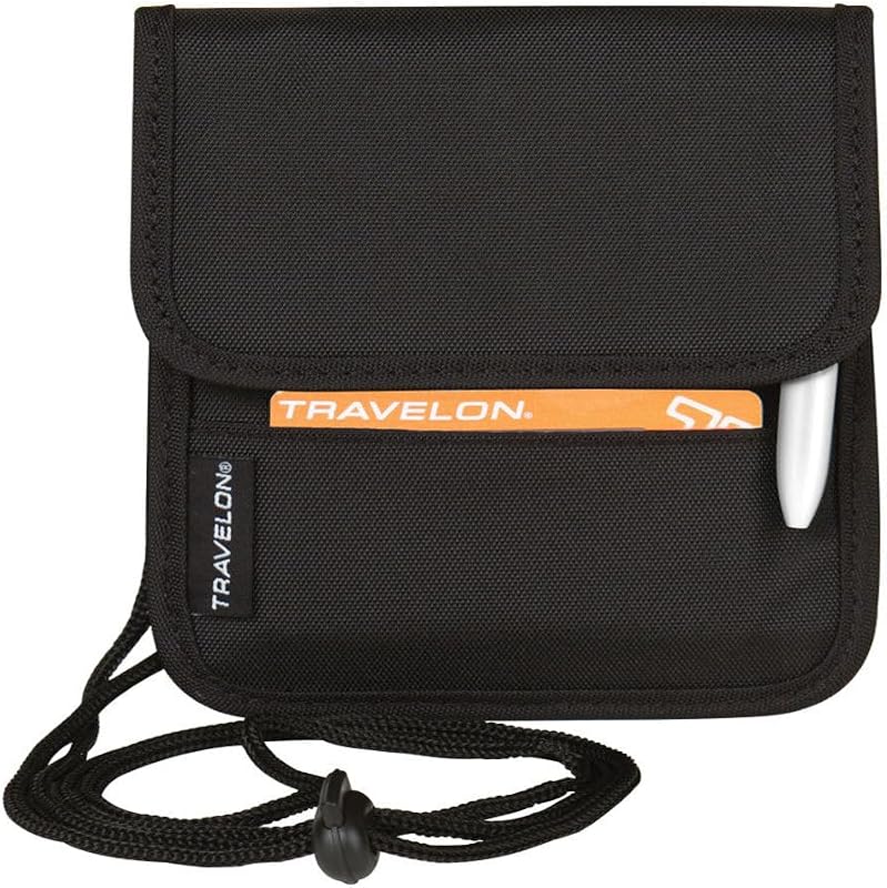 Folding ID and Boarding Pass Holder, Black, One Size