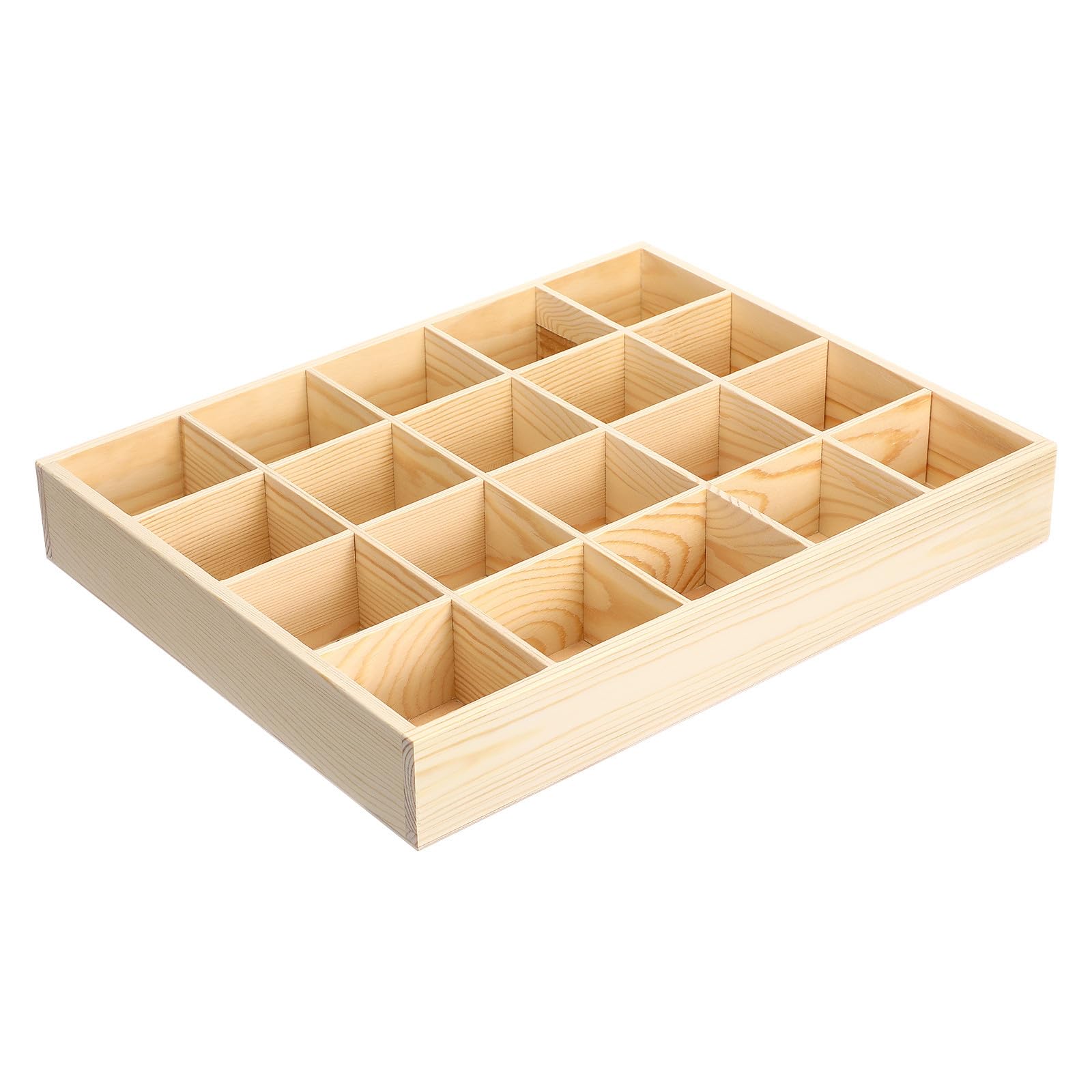 Hemobllo Compartment Storage Box Per Cassetto Con 20 Scomparti, Organizer Per Calzini E Leggings, Contenitore Salvaspazio Impilabile, Beige, Per Casa, 13.39X10.63X1.97In