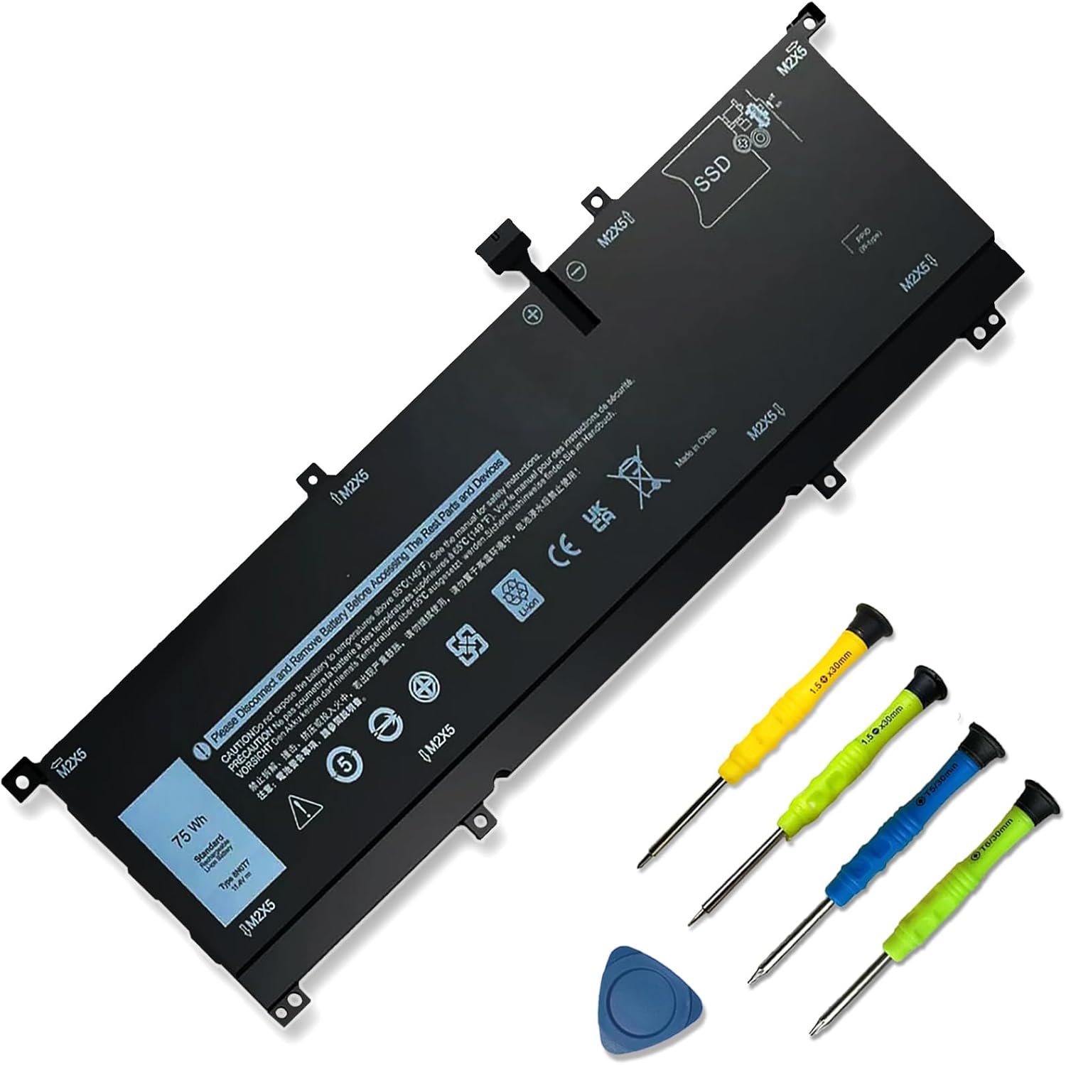 8N0T7 Laptop Battery for DELL XPS 15 9575 2-in-1 15-9575-D2801T