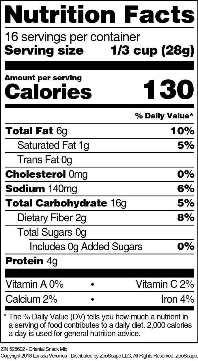 Amazon.com : Oriental Snack Mix (16 oz, ZIN: 525602) : Grocery