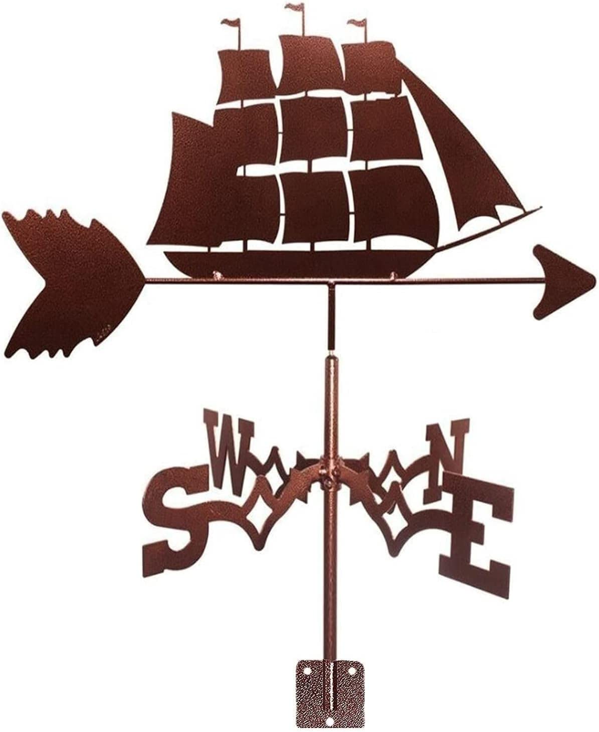 Klonwg Boat A Weather Vane, Creative Weathervane,Weather Vane In Garden Outdoors,Wind Direction Indicator,Weathercock