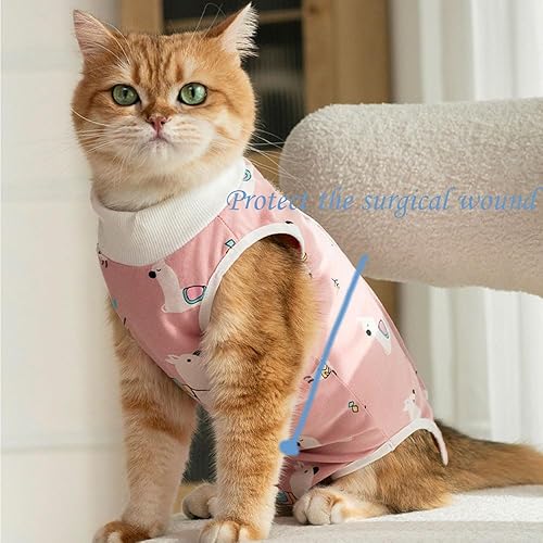 Miniatura 4 de Traje de recuperación de cirugía de gato, enterizo para gatos después de la cirugía, esterilización, heridas abdominales, enfermedades de la piel,