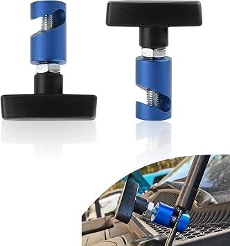 Pack-2 Car Hood Support Rods, Multi-Purpose Snap On Lift Support Clamp, Automobile Tool Kit, Universal for Most Cars, Trucks and Vans Blue #3