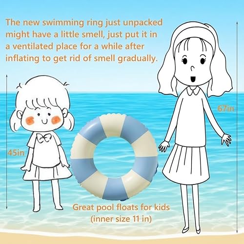 Miniatura 2 de Pool Floats Swimming Rings for Kids, Age 5-10 Inflatable Swim Tubes Ring Toys with 11" Inner, Beach Inflatable Tubes Floaties Toys for Kids Adults