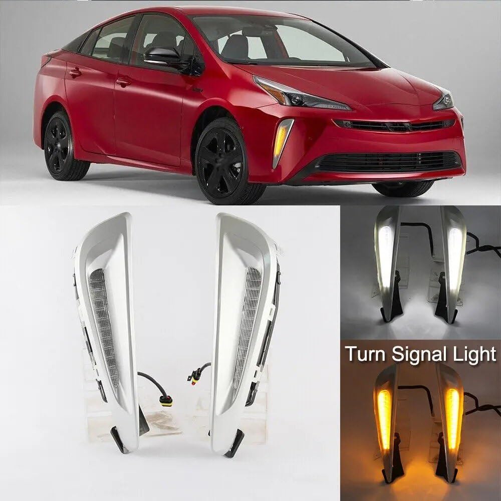 Luz Niebla Conjunto Luces Diurnas LED DRL Faros Antiniebla Para Toyota Para Prius 2019 2020 2021 2022 Luces Antiniebla Coche