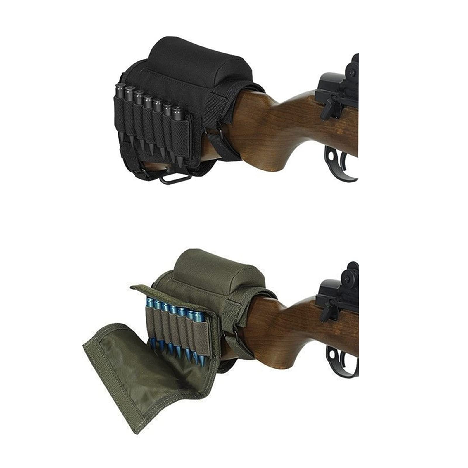 Buttstock Shell Holder With Padded Cheek Rest - Black Elastic Ammo Carrier For Hunting & Shooting 12 thumbnail image