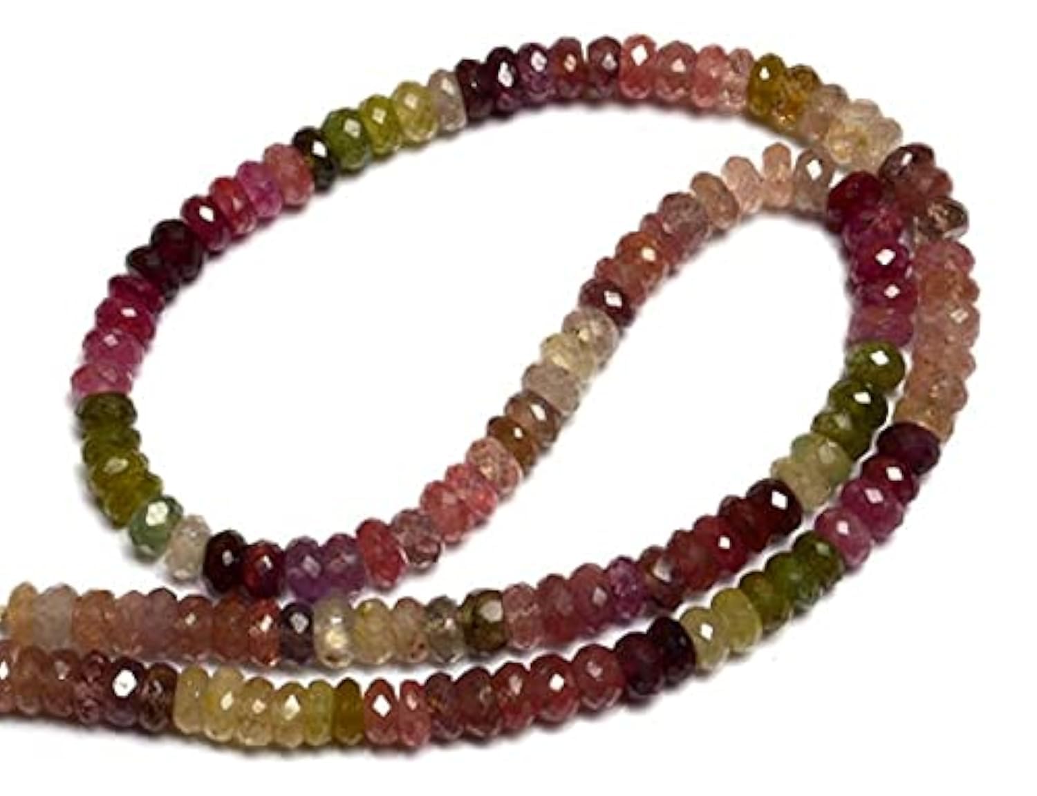 Rang saphir naturel 6mm perle rondelle facettée pour création bijoux DIY