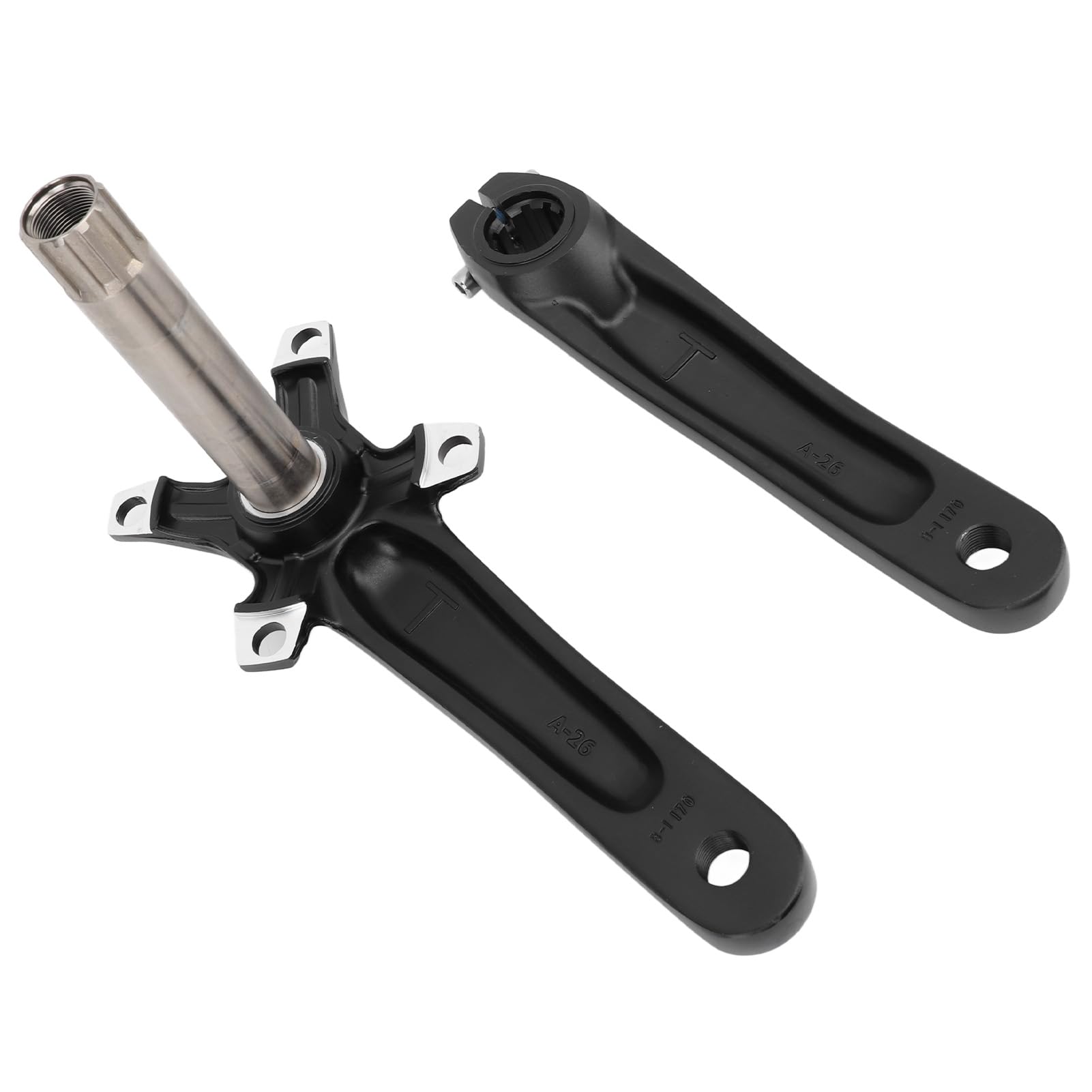 CHICIRIS Guarnitura per Mountain Bike, Set di Pedivelle in Lega di Alluminio Cavo 170mm 104 BCD con Kit Movimento Centrale, Trasferimento di Potenza Lavorato a CNC, Design Integrato per Ciclisti di