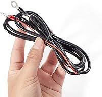 Vista 4 de UTSAUTO Cable de alimentación de escudo eléctrico de 4.6 pies para casco con calefacción, cable de alimentación para visera