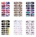 Produktbild Milopon Nagel Sticker Nail Art Aufkleber Nagelaufkleber 3D-Design selbstklebende Maniküre Schablone DIY Nagel aufkleber Nailart Tips-Dekorationen , 6 Blatt x 14